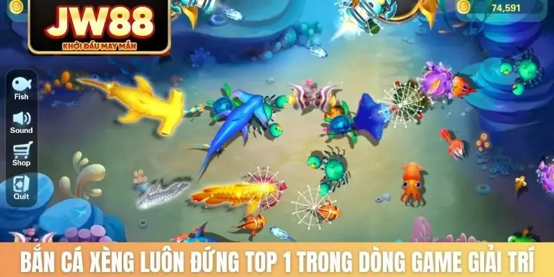 Bắn cá xèng luôn đứng top 1 trong dòng game giải trí