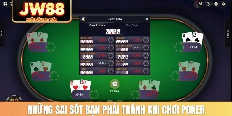 Những sai sót bạn phải tránh khi chơi Poker