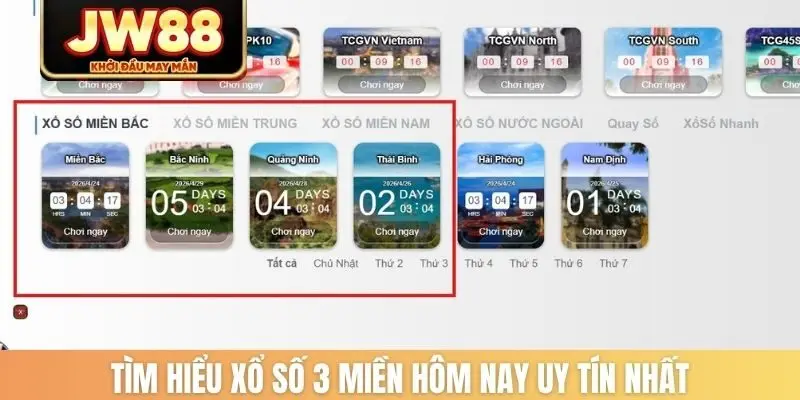Tìm hiểu xổ số 3 miền hôm nay uy tín nhất